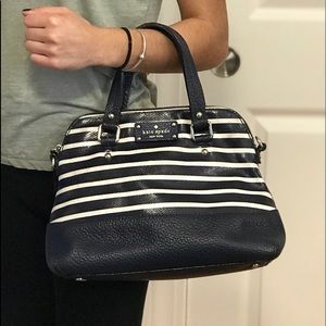 Cool Kate spade stripe satchel/crossbody